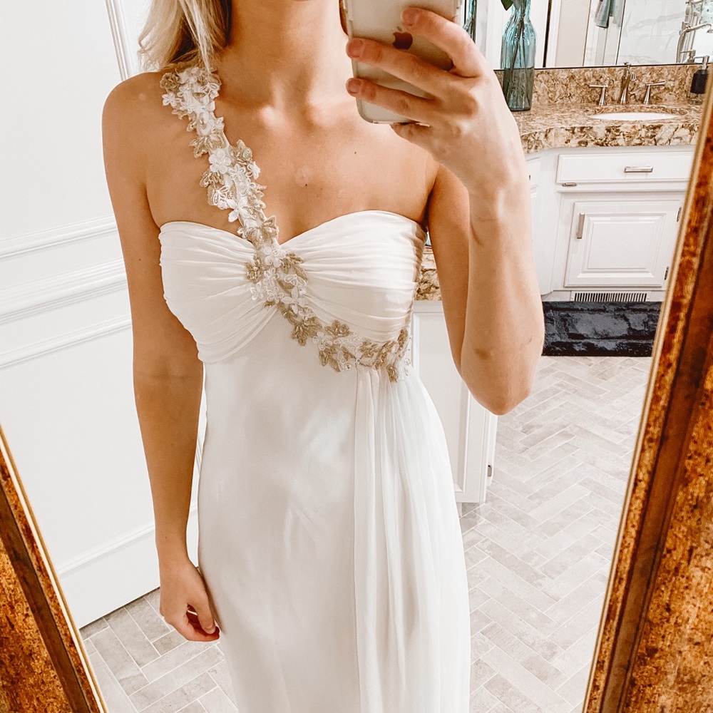 White long formal dress